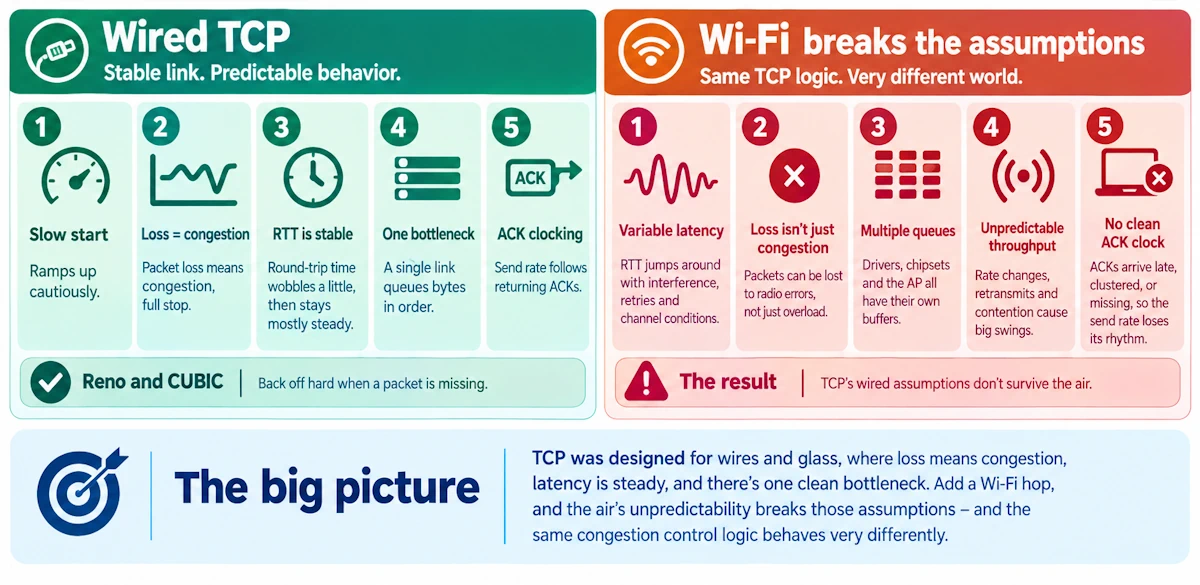 TCP congestion control on Wi-Fi